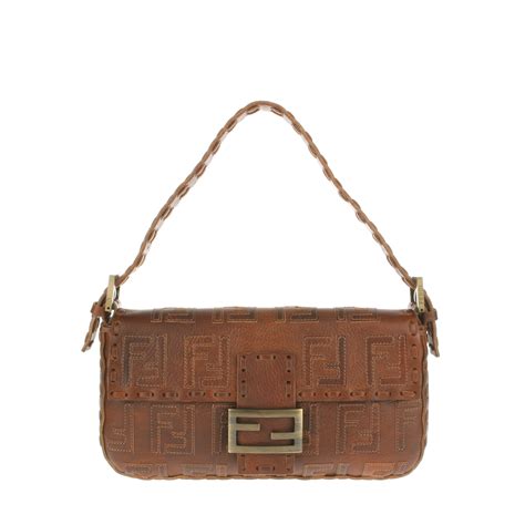 fendi baguette light brown|fendi baguette black leather.